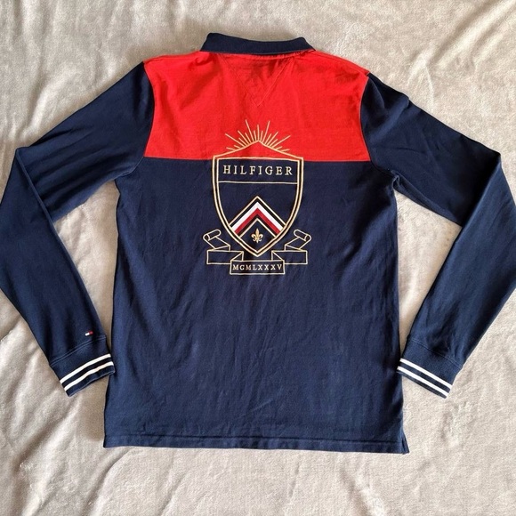 Tommy Hilfiger long sleeve polo, size L - Picture 3 of 6